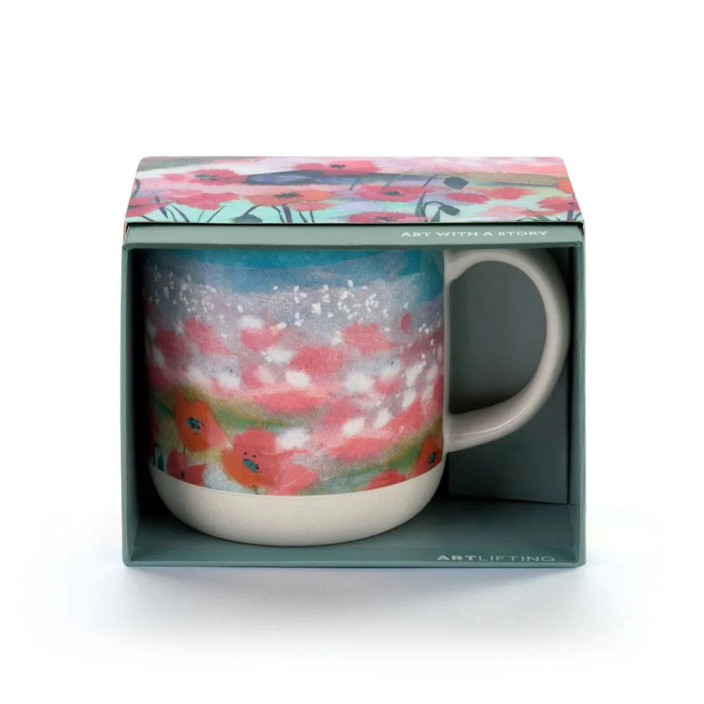 Poppy Floral Art Mug