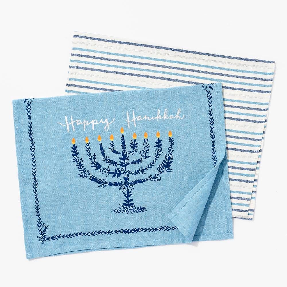 Happy Hanukkah Tea Towel Set