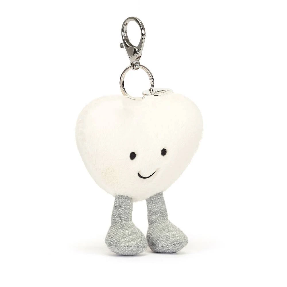 Amuseables Cream Heart Bag Charm