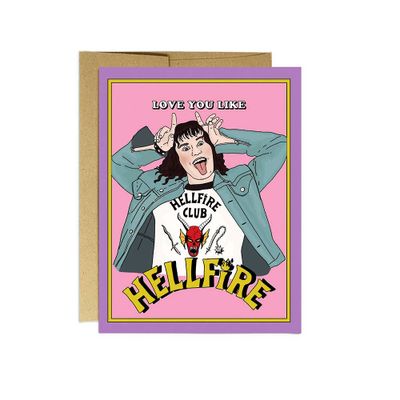 Love You Like Hellfire Valentine's Day Card