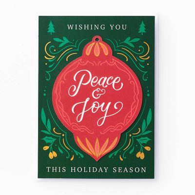 Peace & Joy Ornament Holiday Card Set