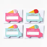 Ice Cream Trucks Classroom Valentine Card Set