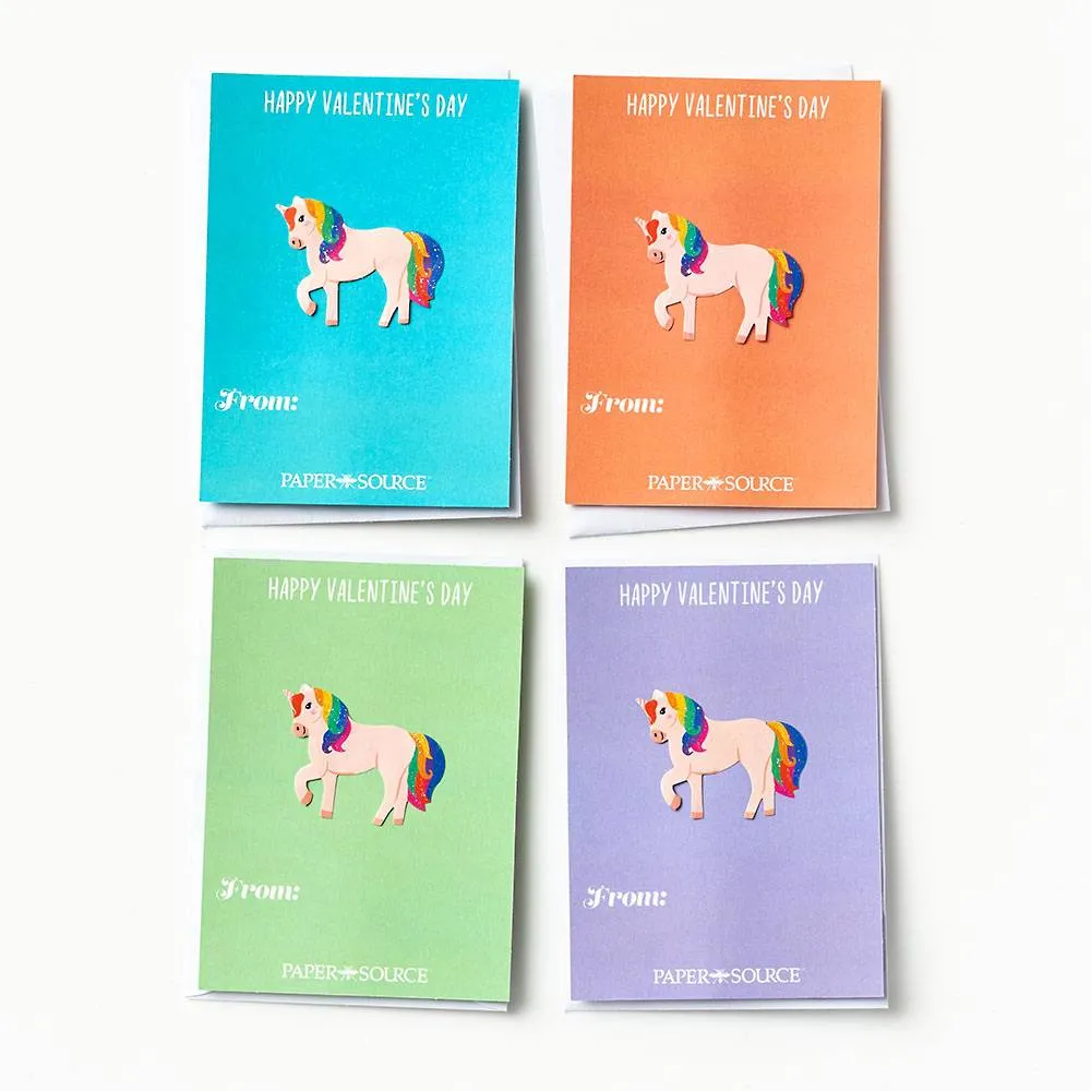 Unicorn Classroom Valentine Card Set