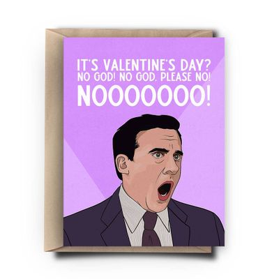 Screaming No Valentine's Day Card