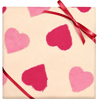 Pink Hearts Handmade Paper