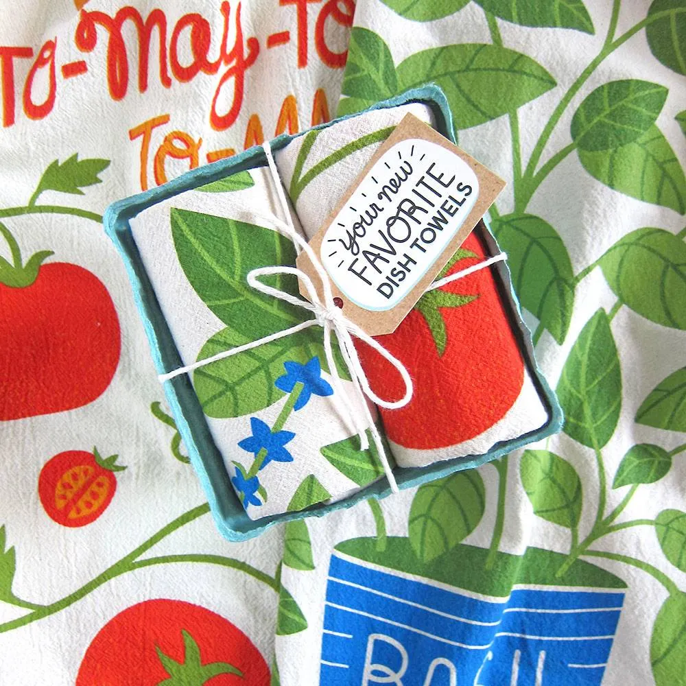 Tomato Basil Dish Towel Set