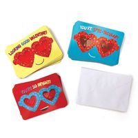 Punch Out Paper Sunglasses Valentine's Day Classroom Pack