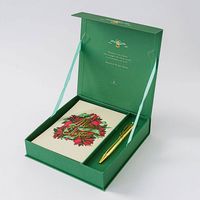 Christmas Poinsettias Luxury Holiday Card Set