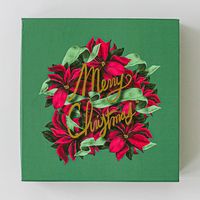 Christmas Poinsettias Luxury Holiday Card Set