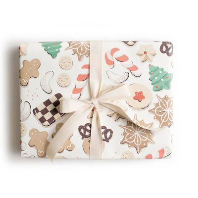 Vintage Christmas Cookies Flat Wrap