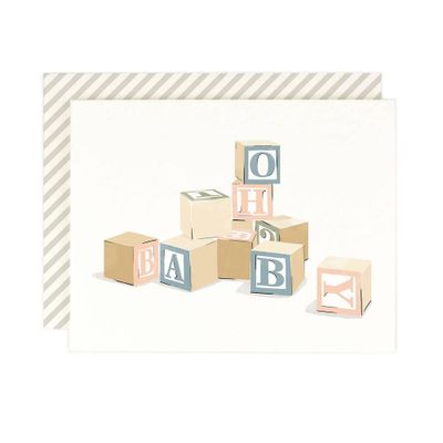 Oh Baby Blocks Greeting Card