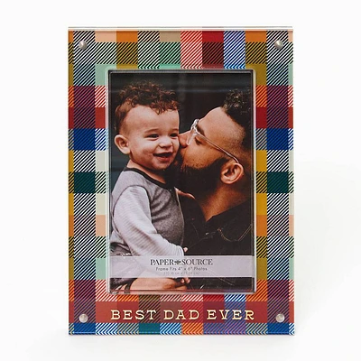 Acrylic Plaid Photo Frame