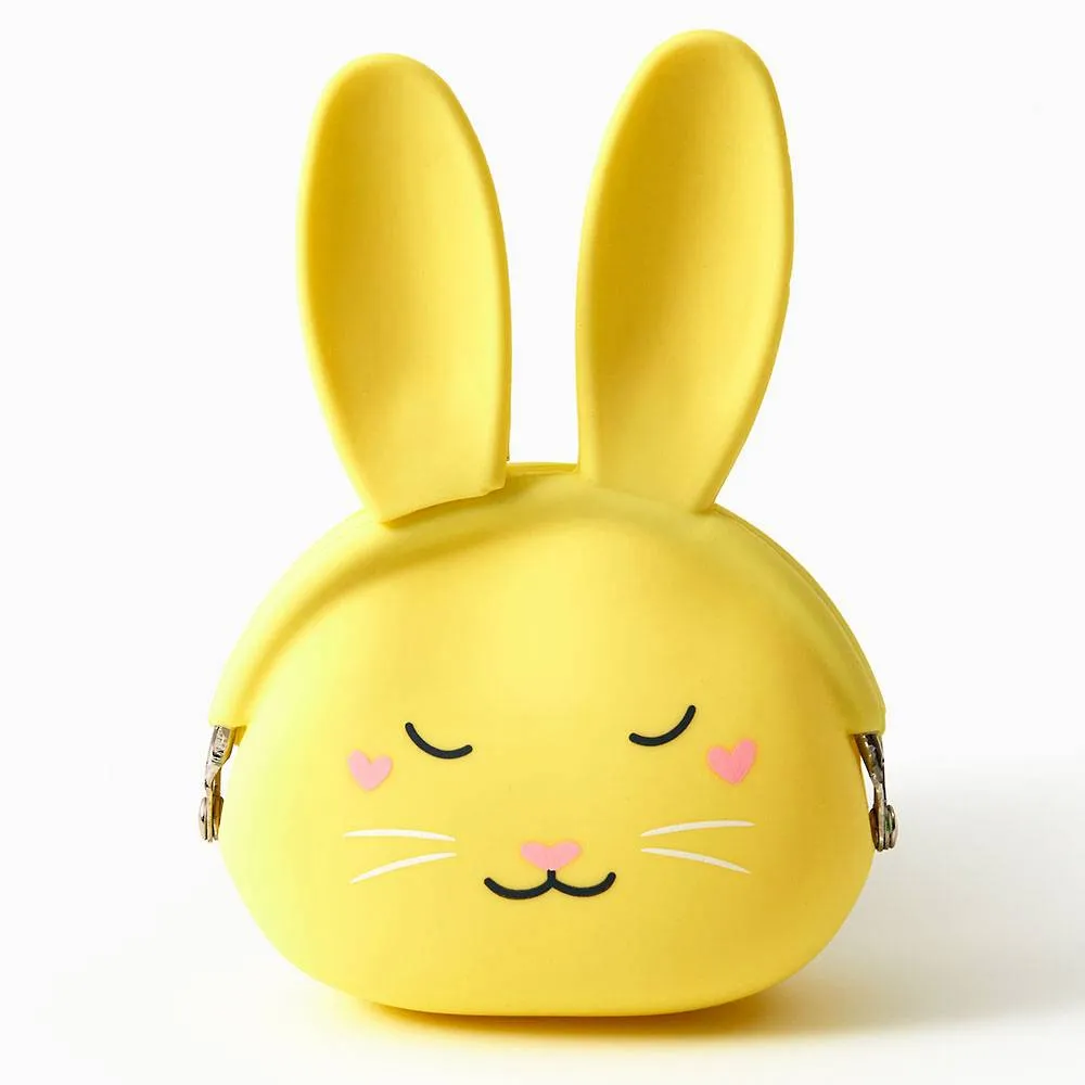 Yellow Silicone Bunny Pouch