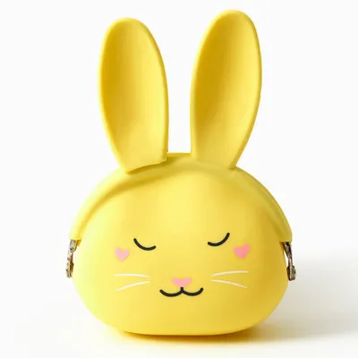 Yellow Silicone Bunny Pouch