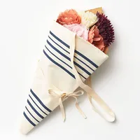 Striped Canvas Flower Bag