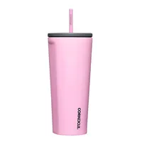 Sun Soaked Pink Straw Tumbler