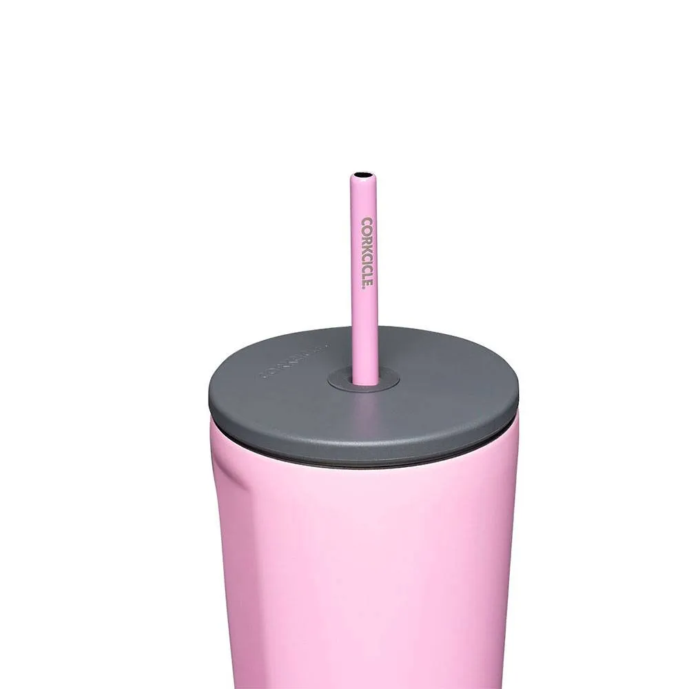 Sun Soaked Pink Straw Tumbler