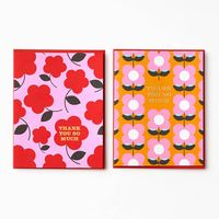 Retro Floral Assorted Thank You Card Set