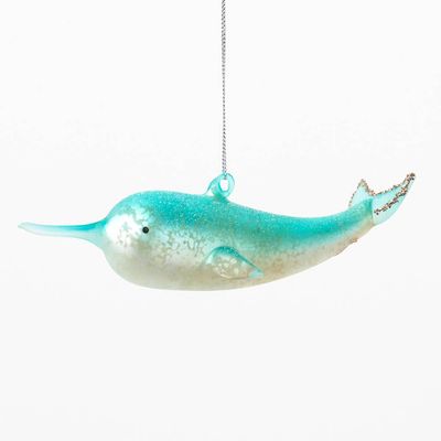 Blue Narwhal Ornament