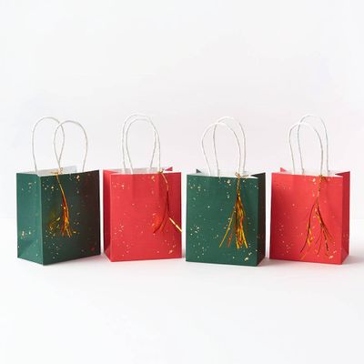 Gold Fleck On Green Gift Bags