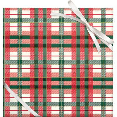 Holiday Plaid Stone Wrapping Paper