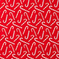 Candy Cane Red Foil Stone Wrapping Paper