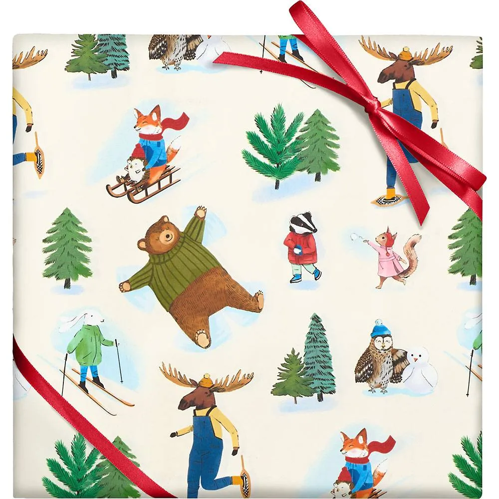 Snow Critters Wrapping Paper