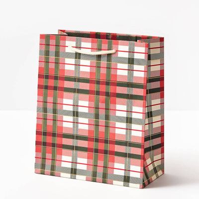 Holiday Plaid Medium Gift Bag