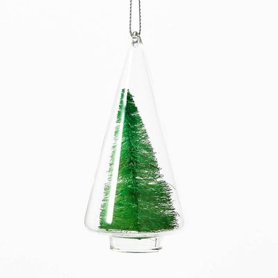 Green Bottle Brush Tree Ornament