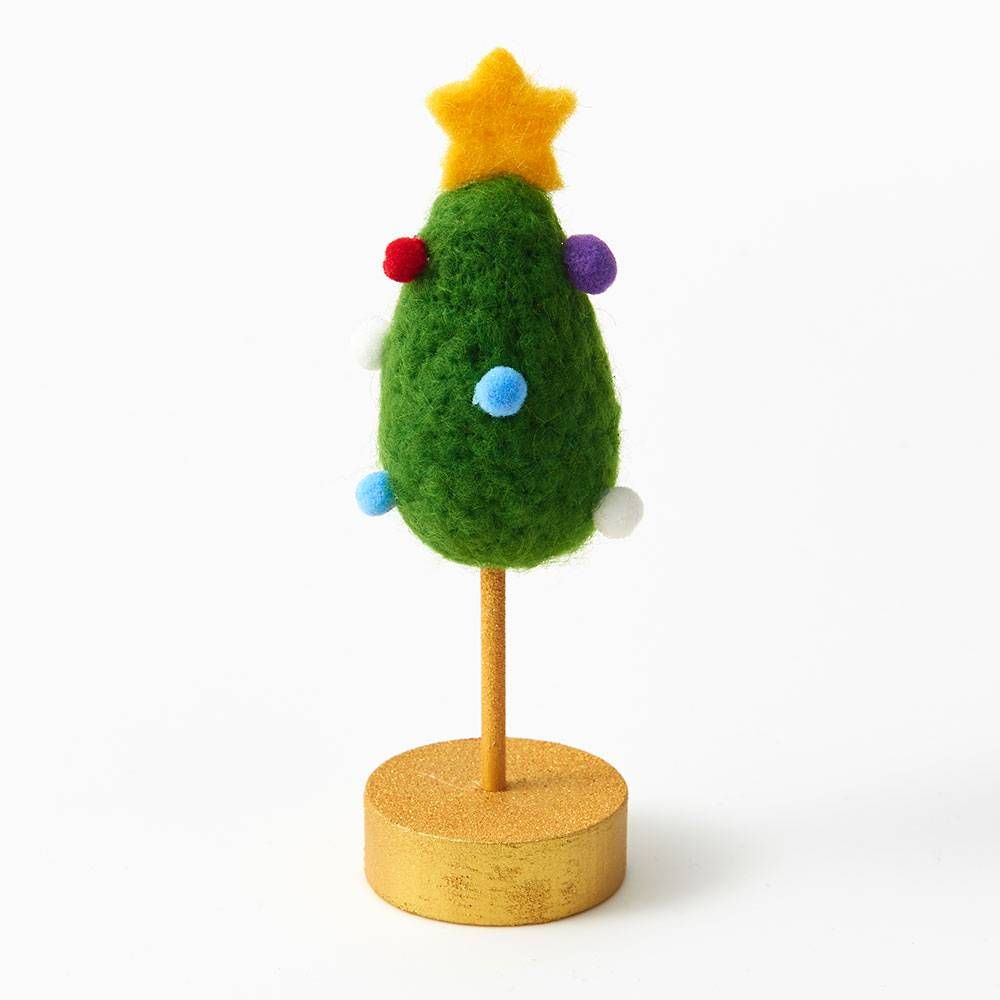 Mini Green Felt Tree Decoration