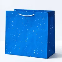 Silver Fleck On Blue Gift Bags