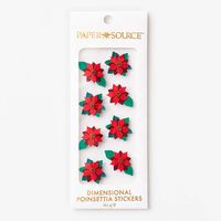 Dimensional Poinsettia Stickers