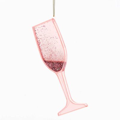 Glitter Champagne Ornament