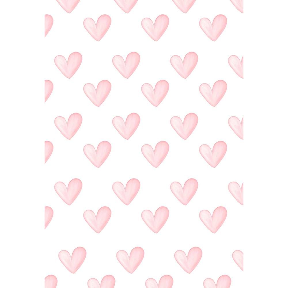 Painted Pink Hearts Flat Wrap