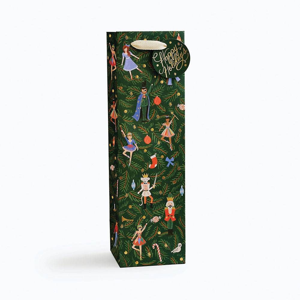 Rifle Paper Co. Nutcracker Wine Gift Bag