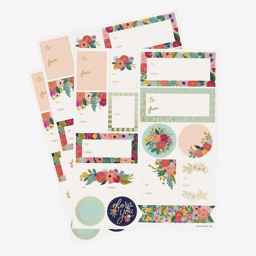 Rifle Paper Co. Winter Floral Stickers & Labels | Paper Source