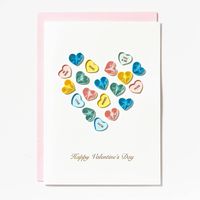 Quilling Candy Hearts Valentine's Day Card