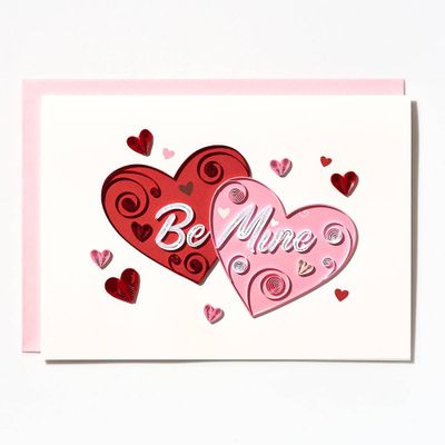 Quilling Be Mine Valentine's Day Card