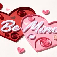 Quilling Be Mine Valentine's Day Card