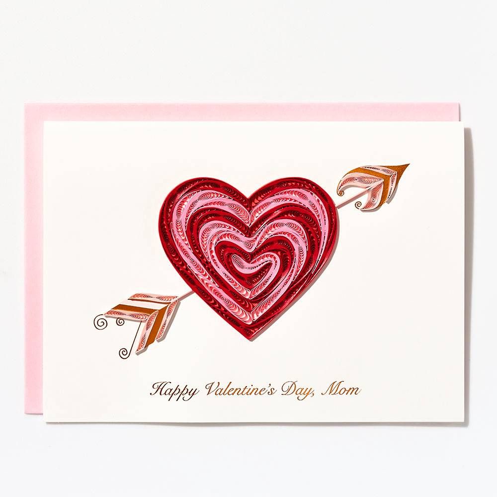 Quilling Heart Mom Valentine's Day Card