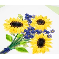 Quilled Sunflower Bouquet Birthday Card