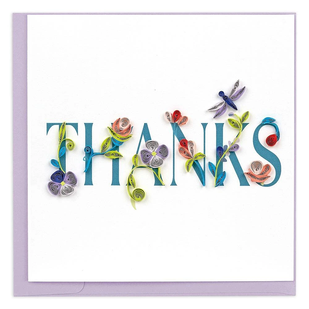 Quilled Garden Thank You Card