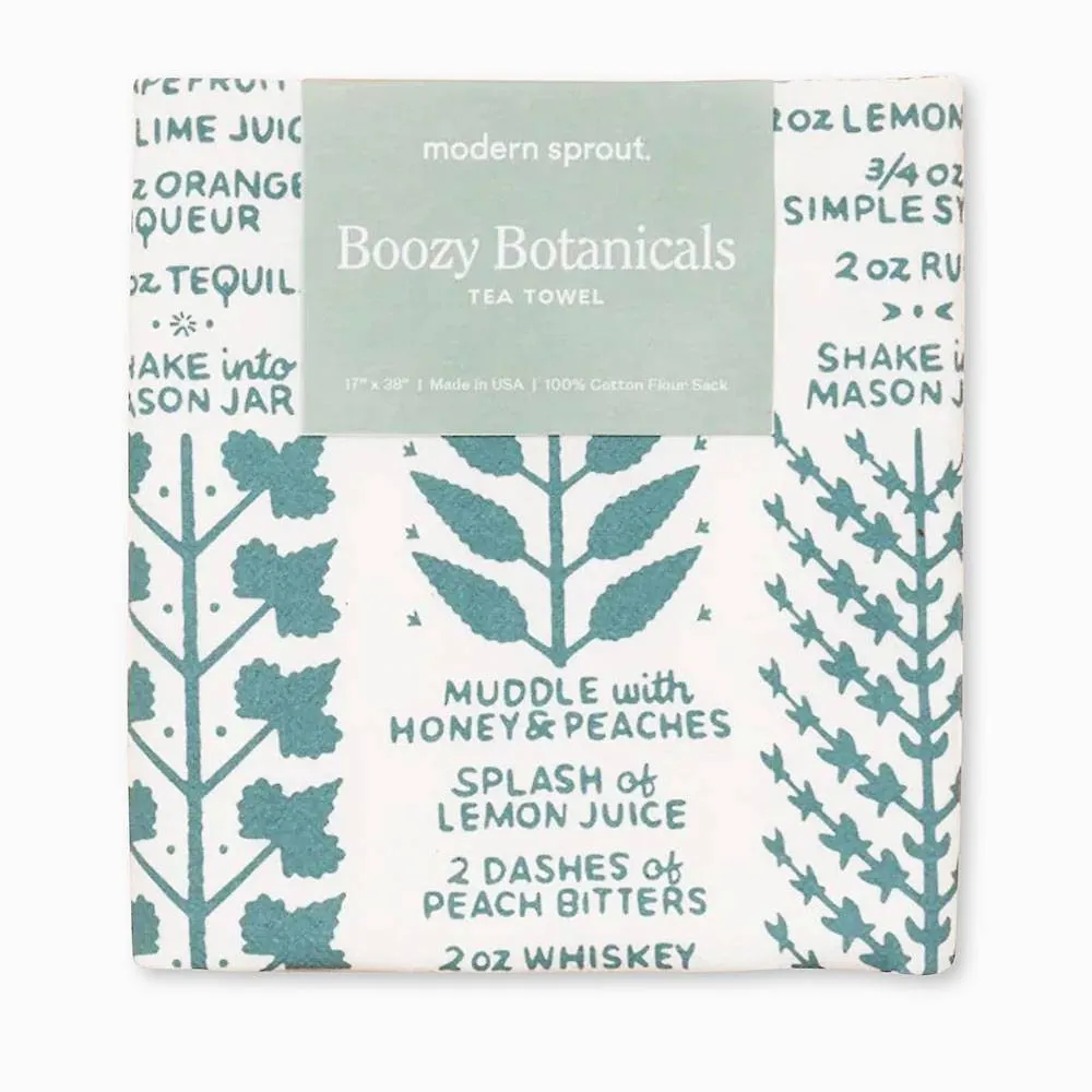 Boozy Botanicals Tea Towel