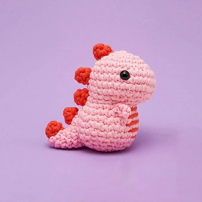 Pink Fred the Dinosaur The Woobles Beginner Crochet Kit