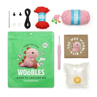 Pink Fred the Dinosaur The Woobles Beginner Crochet Kit