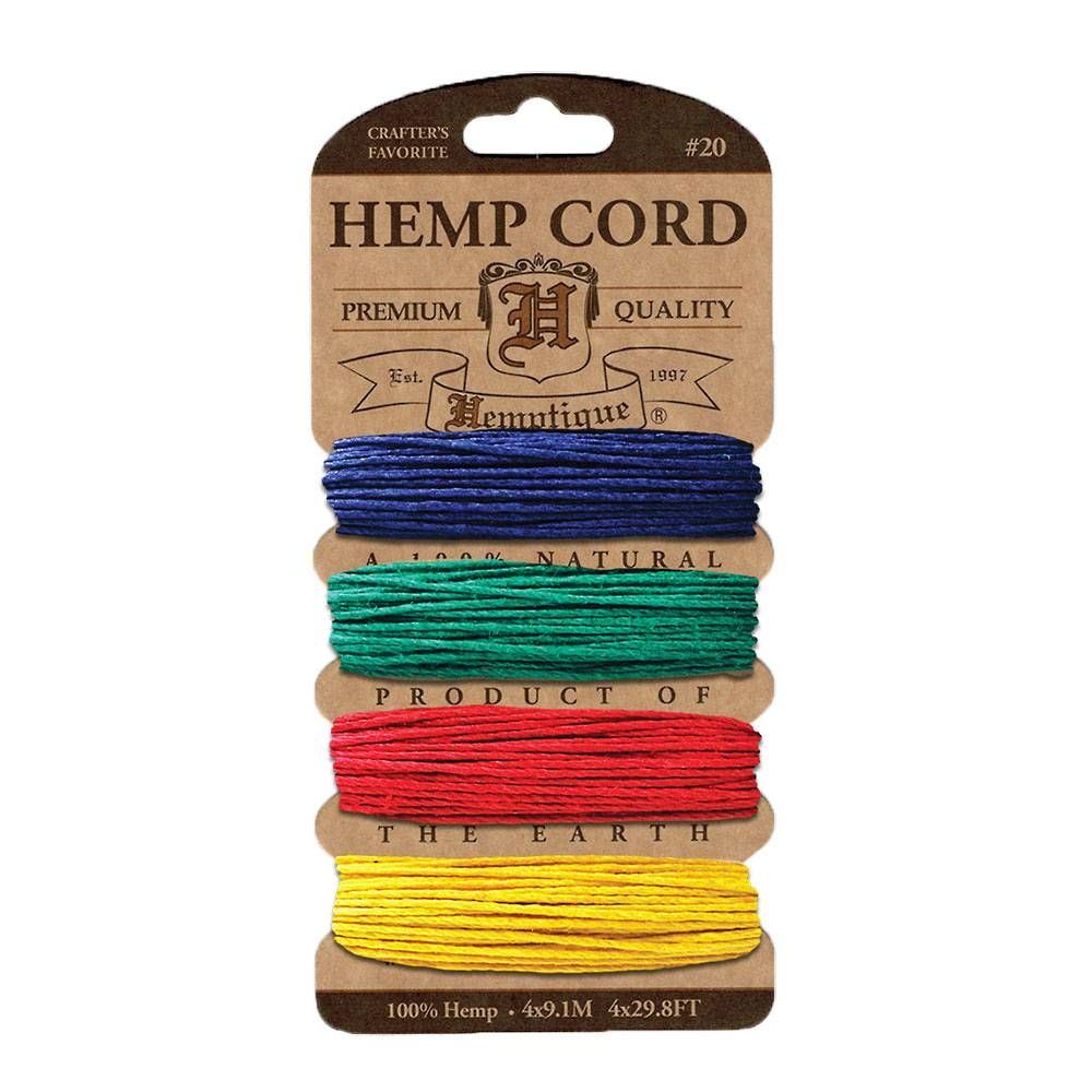 Blue/Green/Red/Yellow Hemp Twine