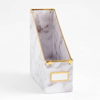 Gray Marble Magazine Holder