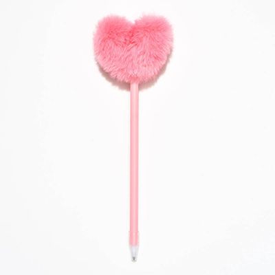 Pink Fur Pom Ballpoint Pen