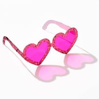 Pink Chunky Glitter Paper Glasses