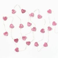 Glitter Heart String Lights